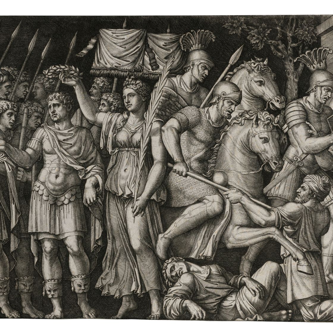 Marcantonio Raimondi — Траян, увенчанный победой