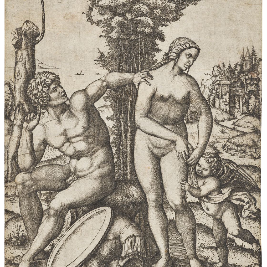 Marcantonio Raimondi — Марс, Венера и Купидон