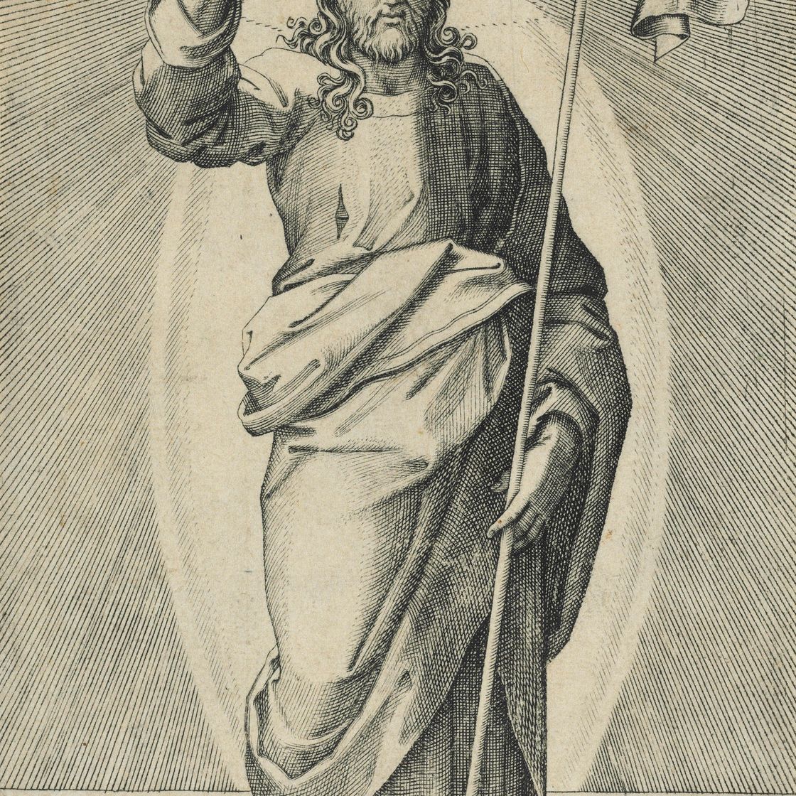 Marcantonio Raimondi — Христос и двенадцать апостолов