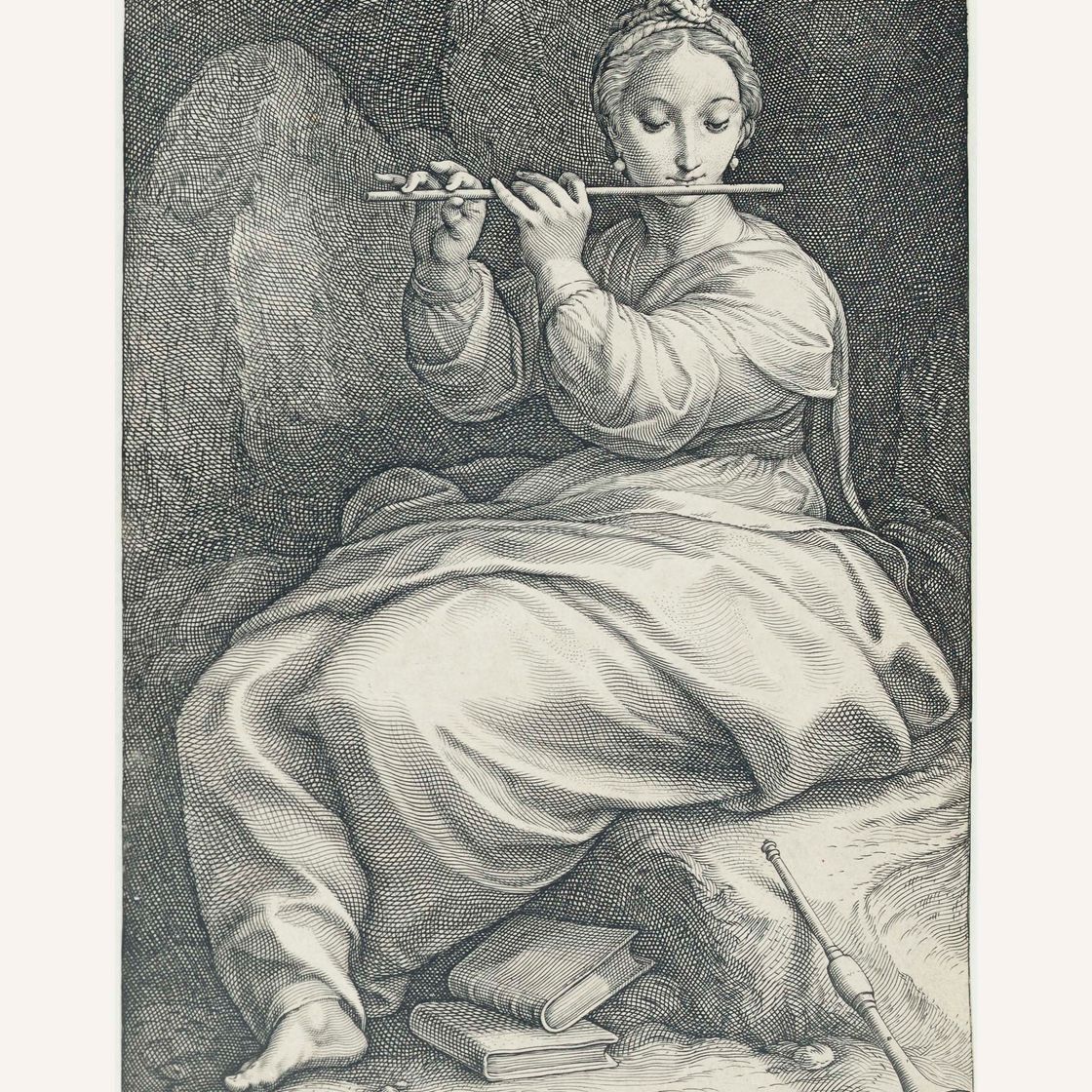 Marcantonio Raimondi — "Девять муз" (Барч, 146-54; Гольштейн, 148-56; Штраус, 299-307)