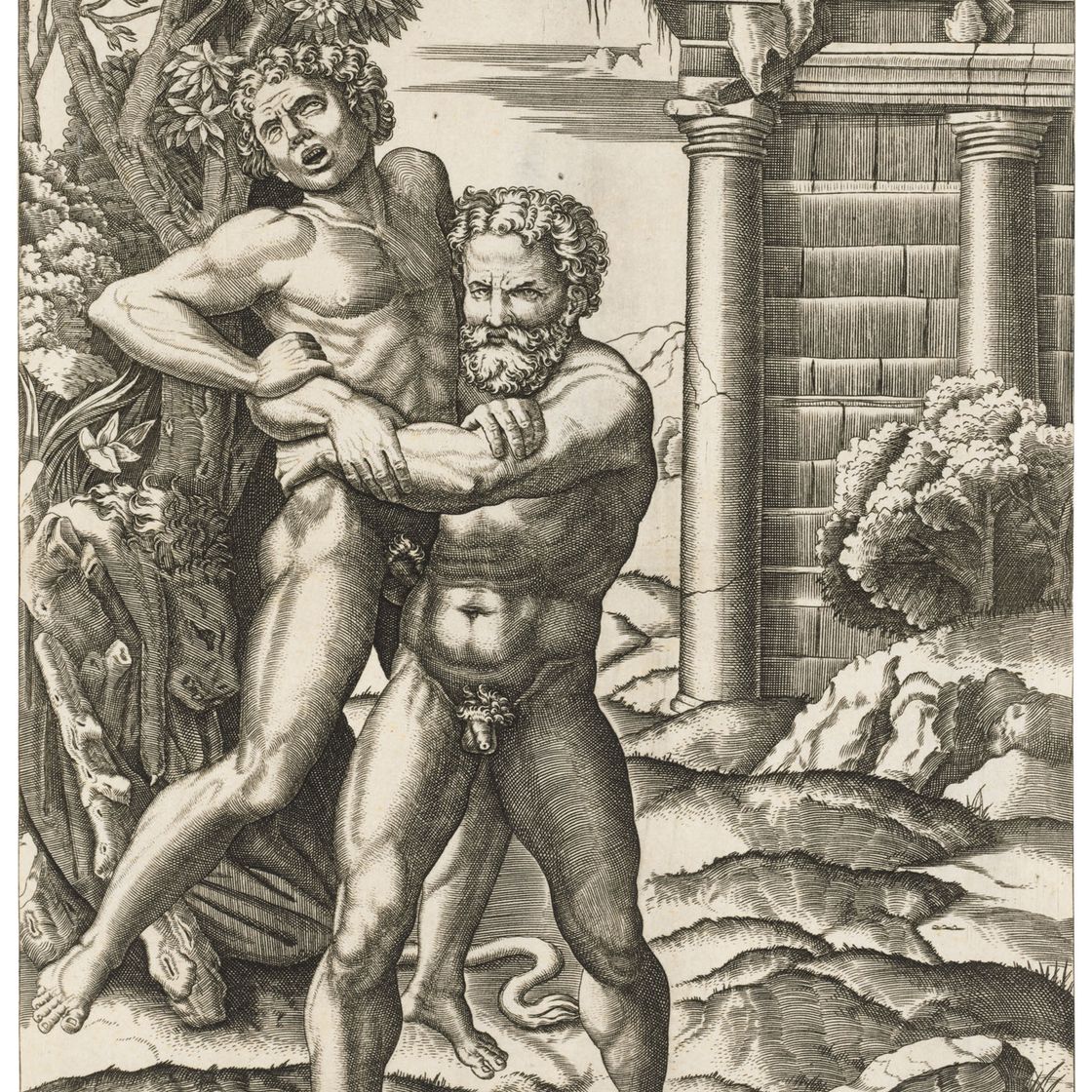 Marcantonio Raimondi — Геракл и Антей