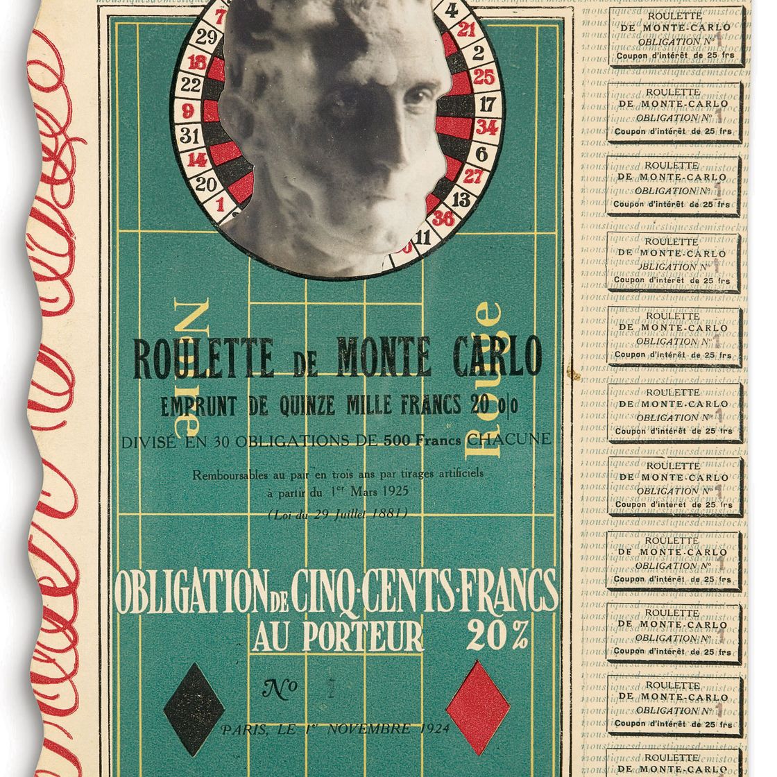 Marcel Duchamp — Облигация Монте-Карло (№ 1)