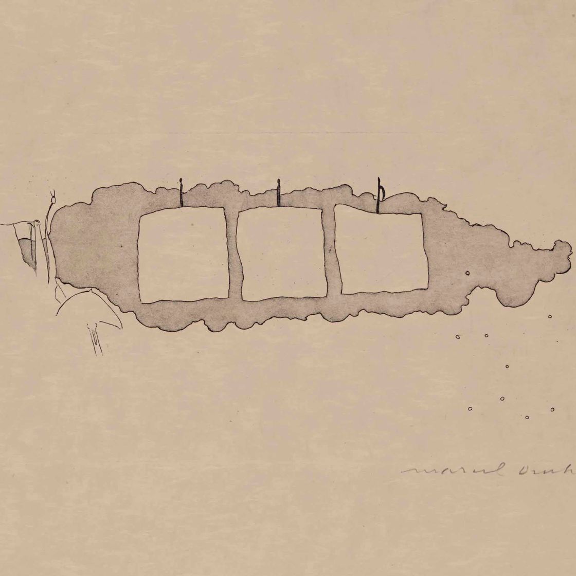 Marcel Duchamp — Верхняя надпись