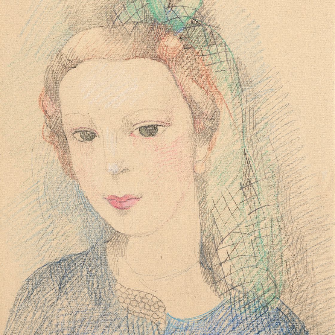 Marie Laurencin — Бюст молодой женщины, изображение 1