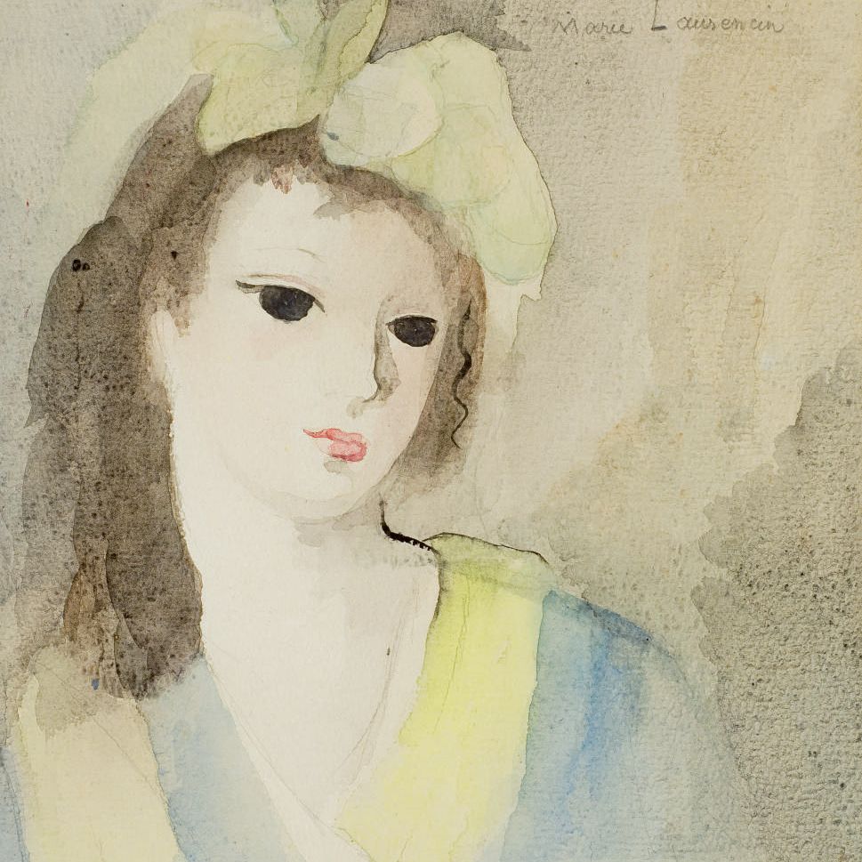 Marie Laurencin — Молодая девушка в красном, желтая