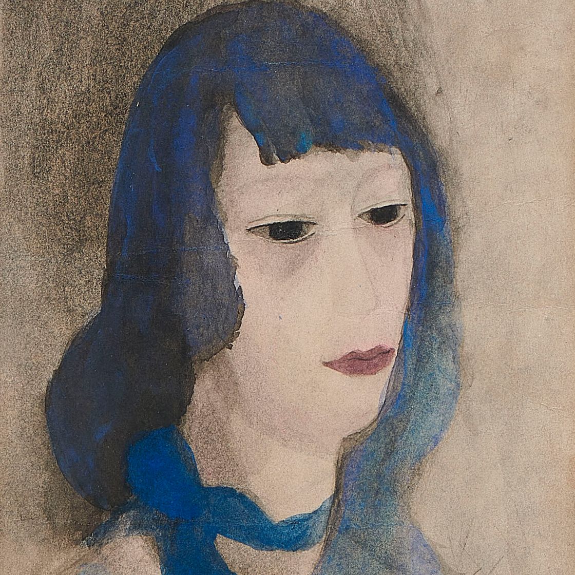 Marie Laurencin — Молодая девушка в голубом платке, изображение 1