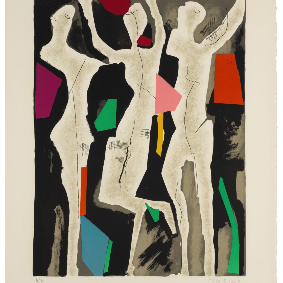 Marino Marini — "Персонажи Священного праздника печати", XX век, и Леон Амьель, Париж, 1970, изображение 4