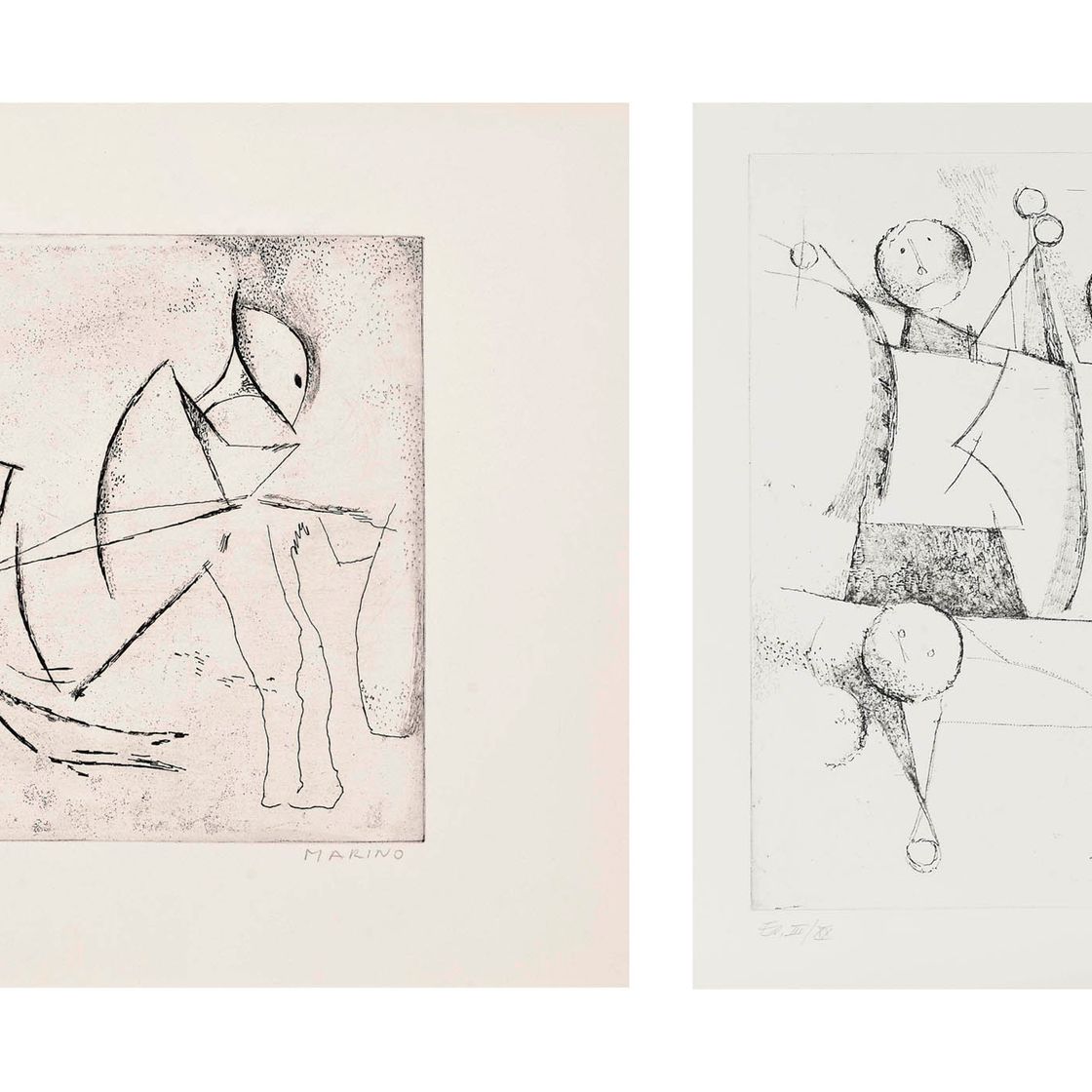 Marino Marini — Одиннадцать пластинок от: Marino Marini Opera Grafica (Густалла А 65, 85, 95, 96, 98, 117-119, 128, 129, 176)