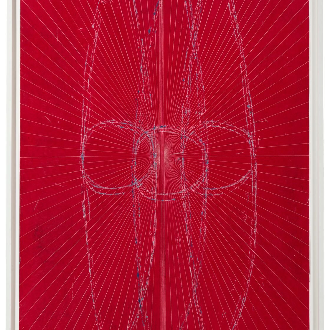 Mark Grotjahn — Без названия (Большая красная бабочка с тремя голубыми глазами 856), изображение 2