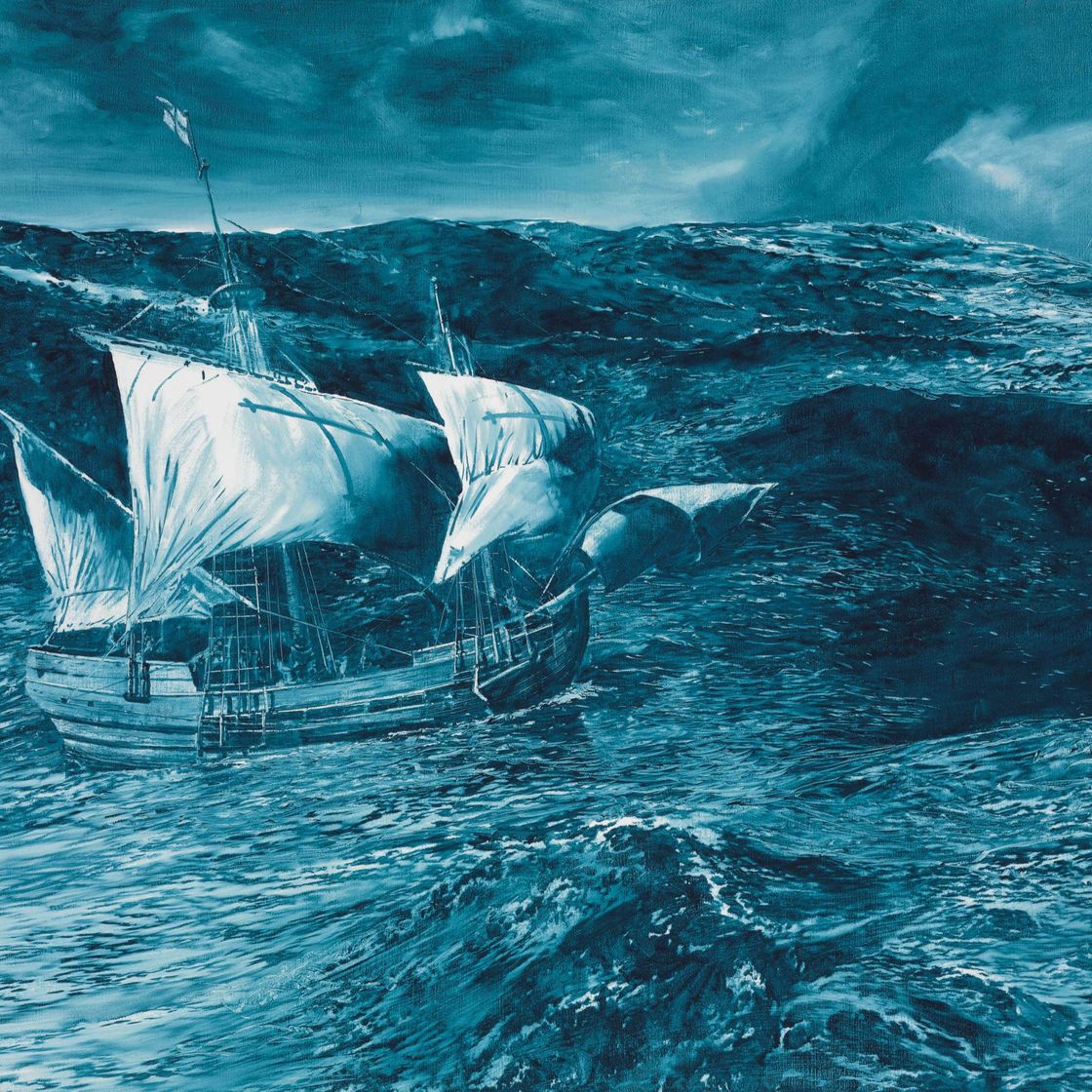 Mark Tansey — Исследование для Колумба, открывающего Испанию
