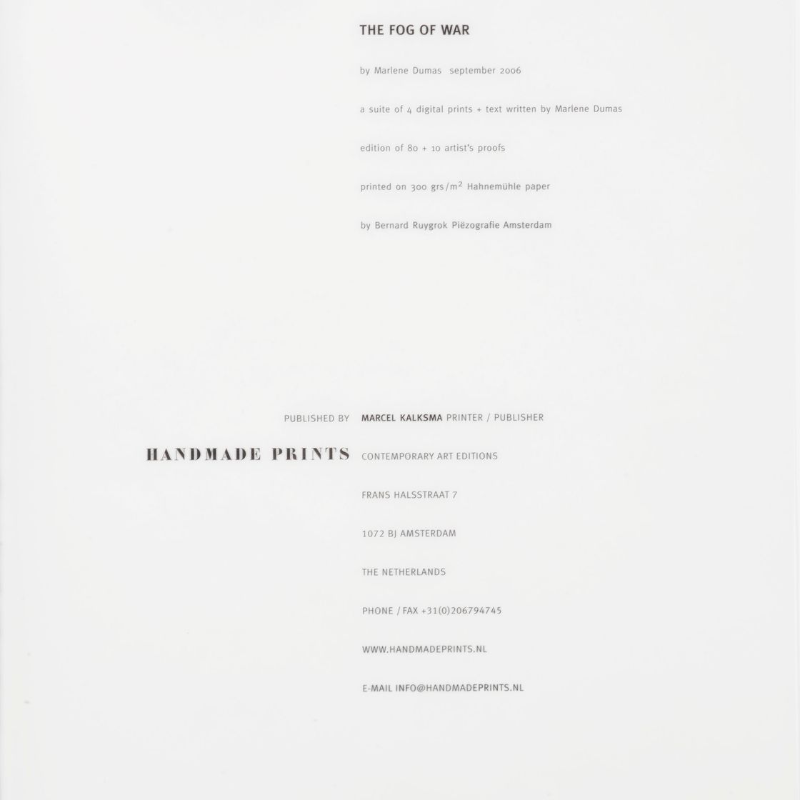 Marlene Dumas — Туман войны, изображение 6