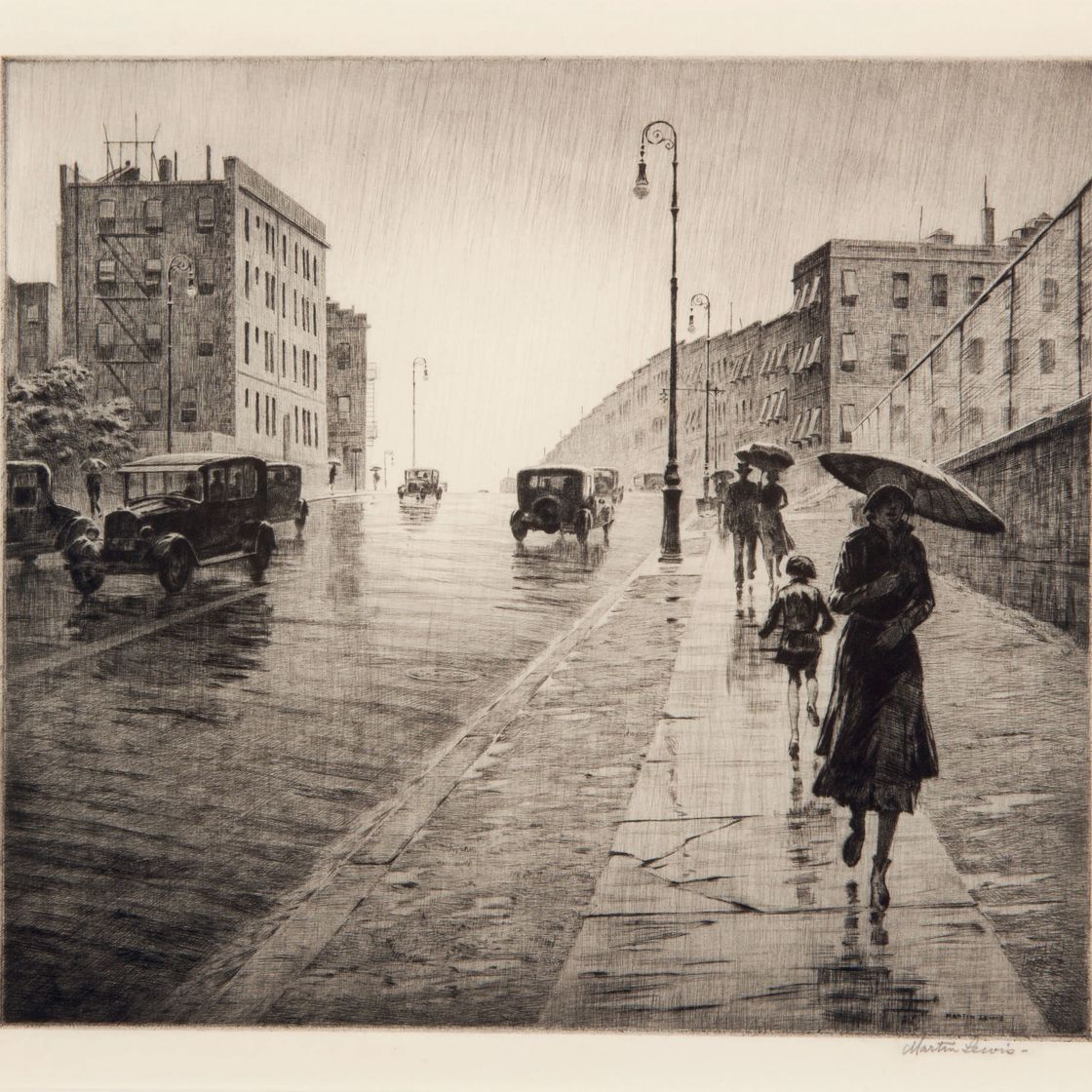Martin Lewis — Дождливый день, Квинс (M. 94)