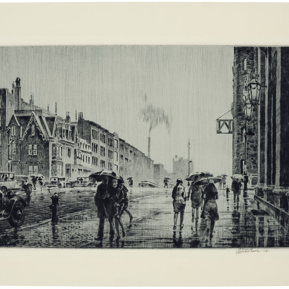 Martin Lewis — Дождь на Мюррей-Хилл, изображение 3