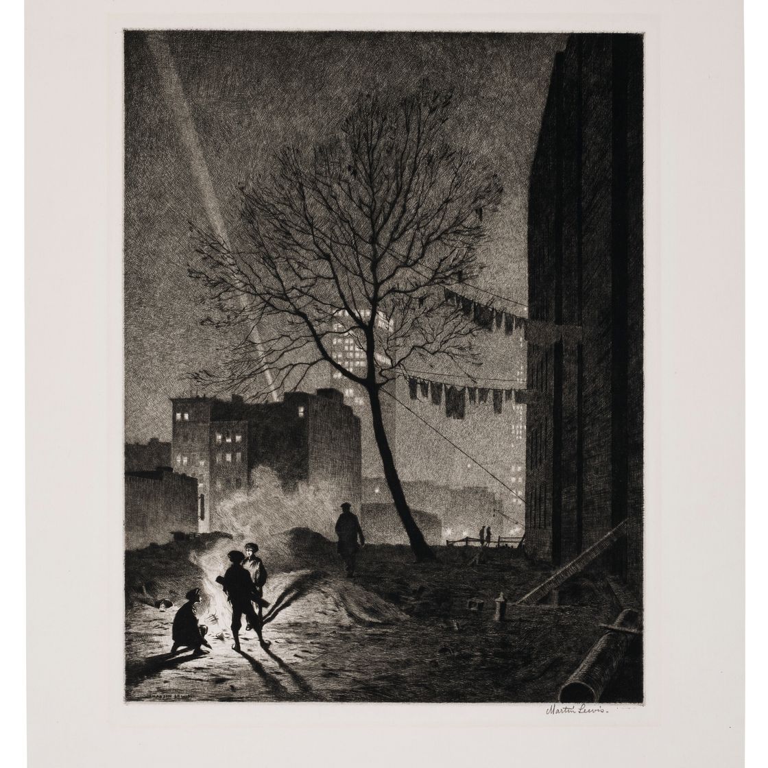 Martin Lewis — Дерево, Манхэттен