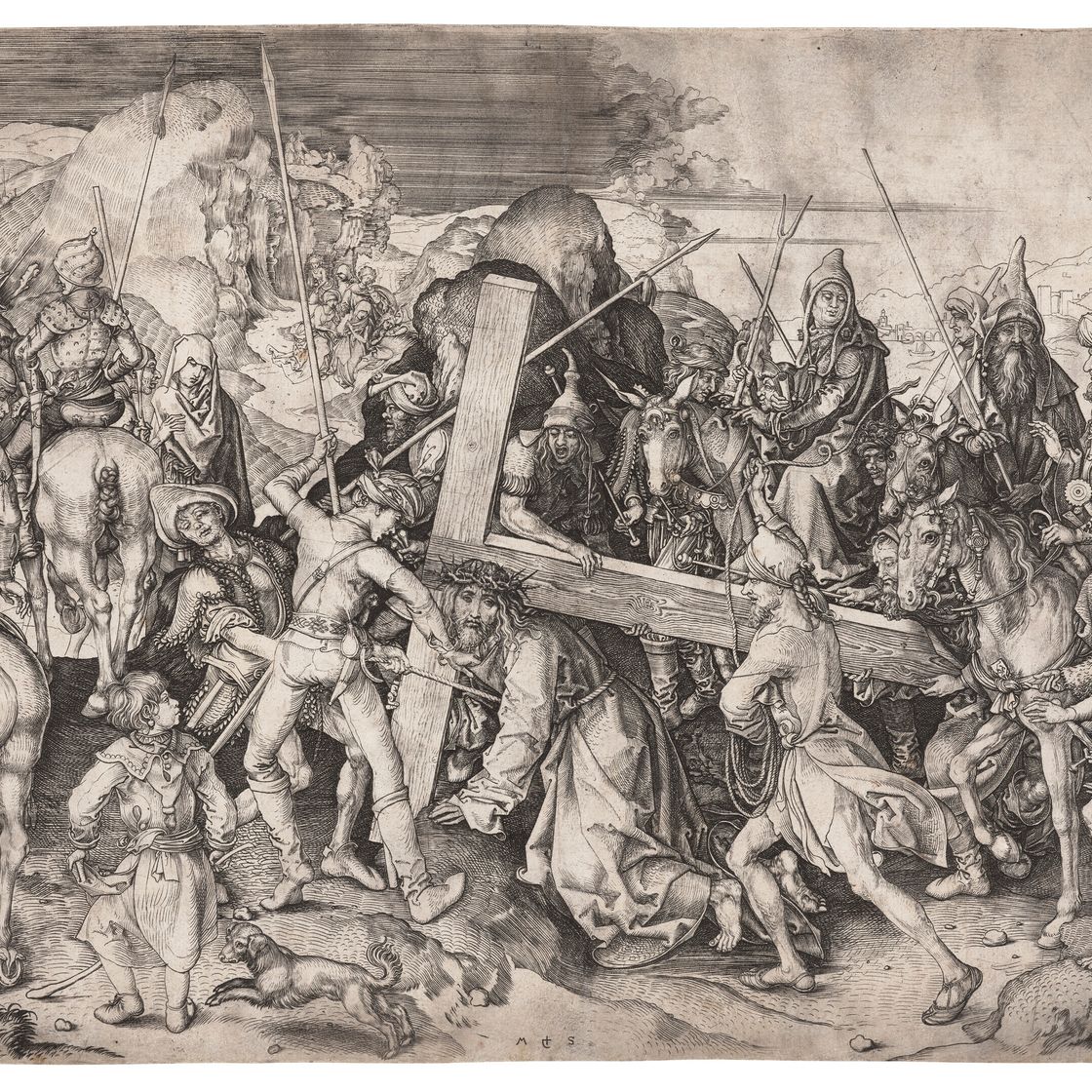 Martin Schongauer — Христос, несущий крест
