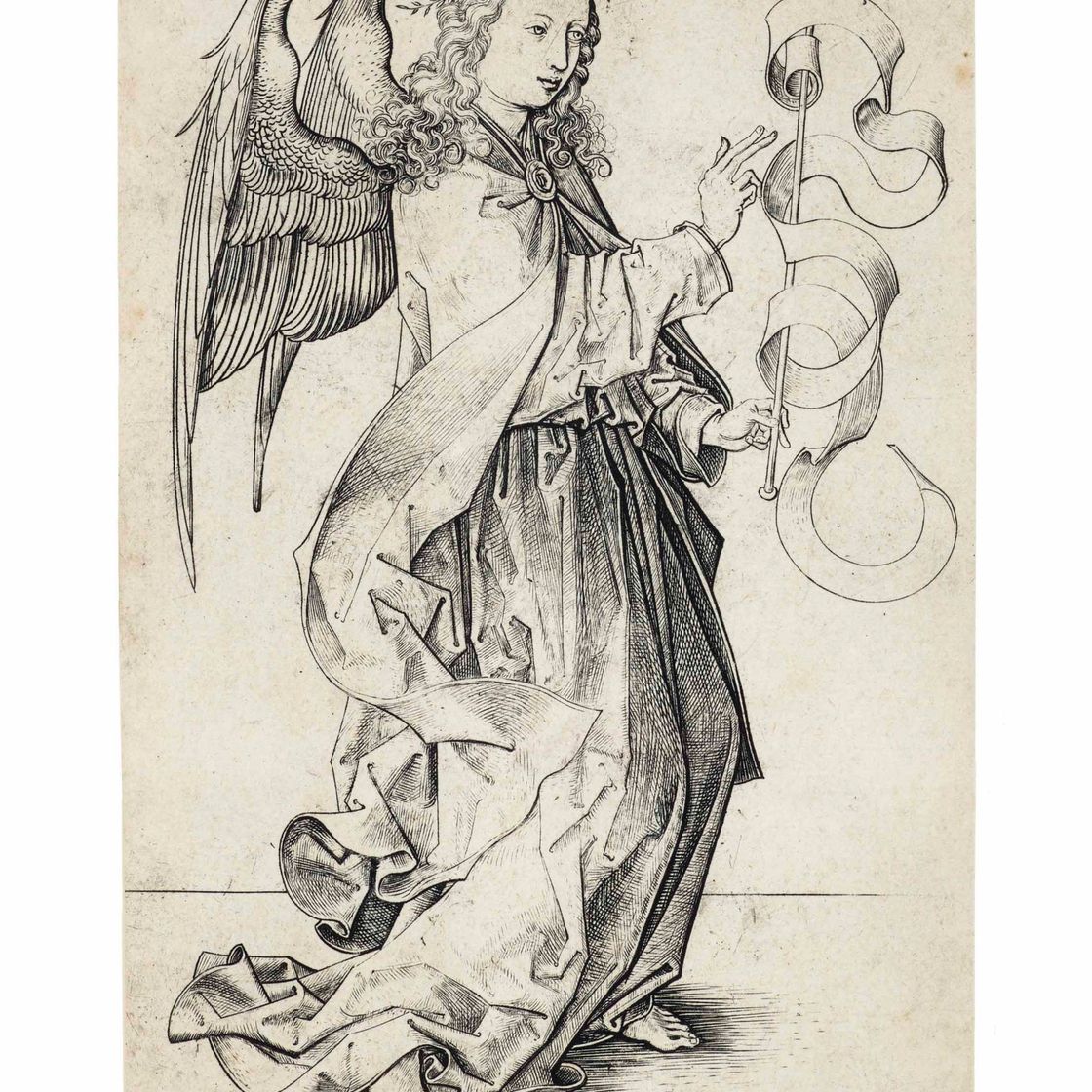 Martin Schongauer — Архангел Гавриил (Ангел Благовещения)