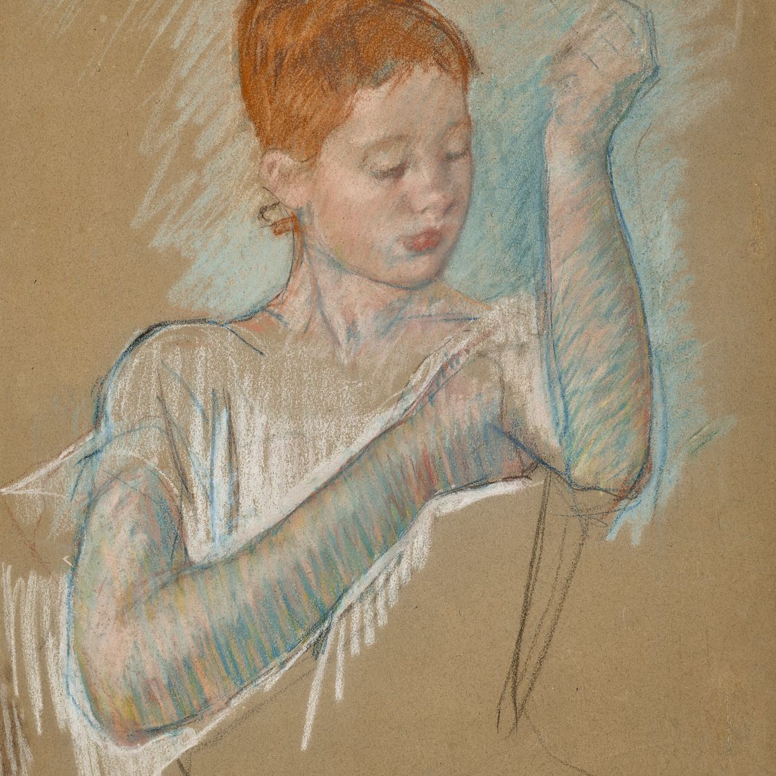 Mary Cassatt — Длинные перчатки, изображение 1