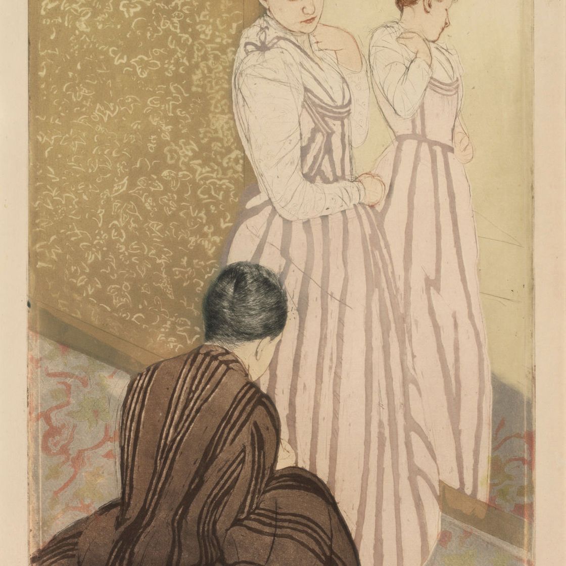 Mary Cassatt — Примерка (B. 147; M.&S. 9)
