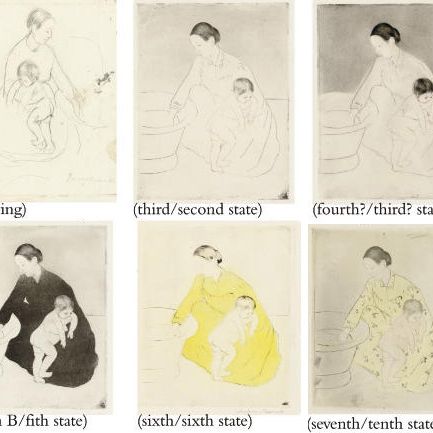 Mary Cassatt — Ванна: пять состояний плюс подготовительный рисунок (B. 143; M. & S. 5; B. CR 801)