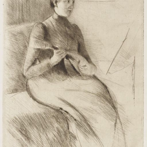Mary Cassatt — Игрок на мандолине (B. 130)