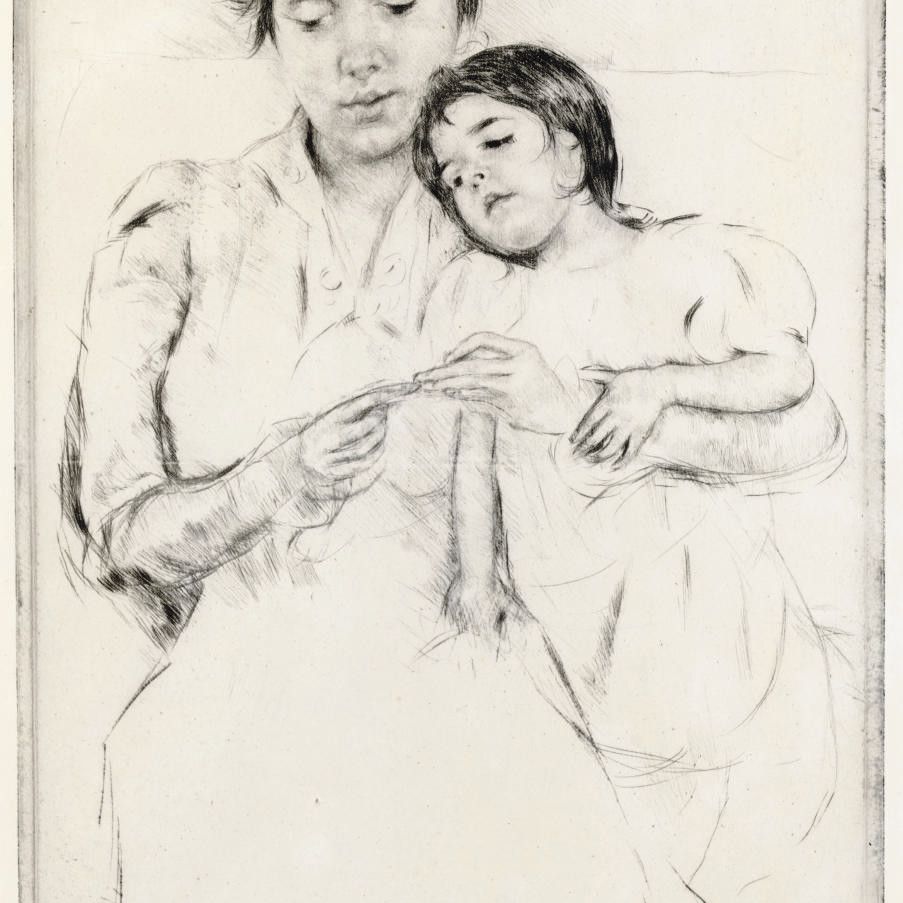 Mary Cassatt — Урок вязания крючком (B. 178)