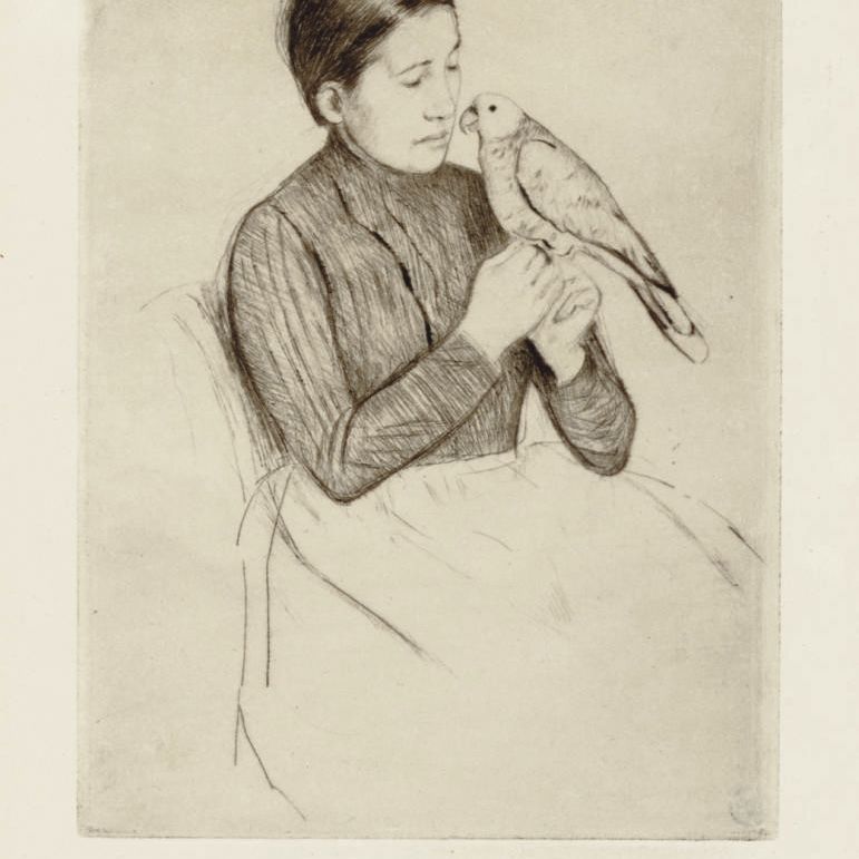Mary Cassatt — Попугай (бриджи 138)