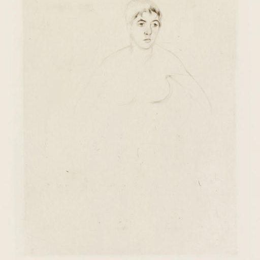 Mary Cassatt — Голова и плечи модели (В. 98)