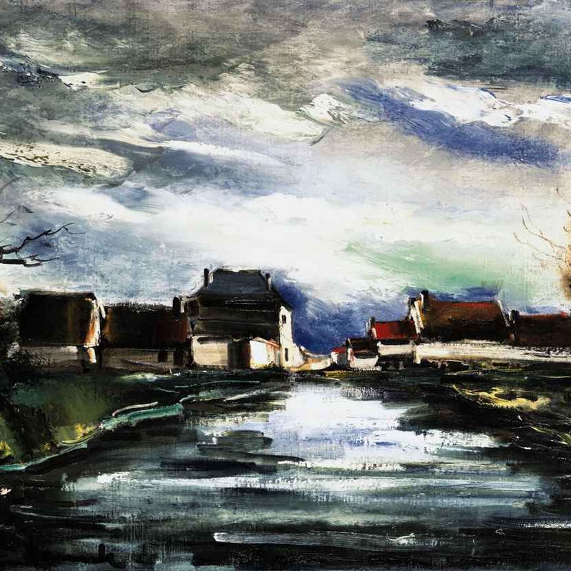 Maurice de Vlaminck — Деревня на берегу реки