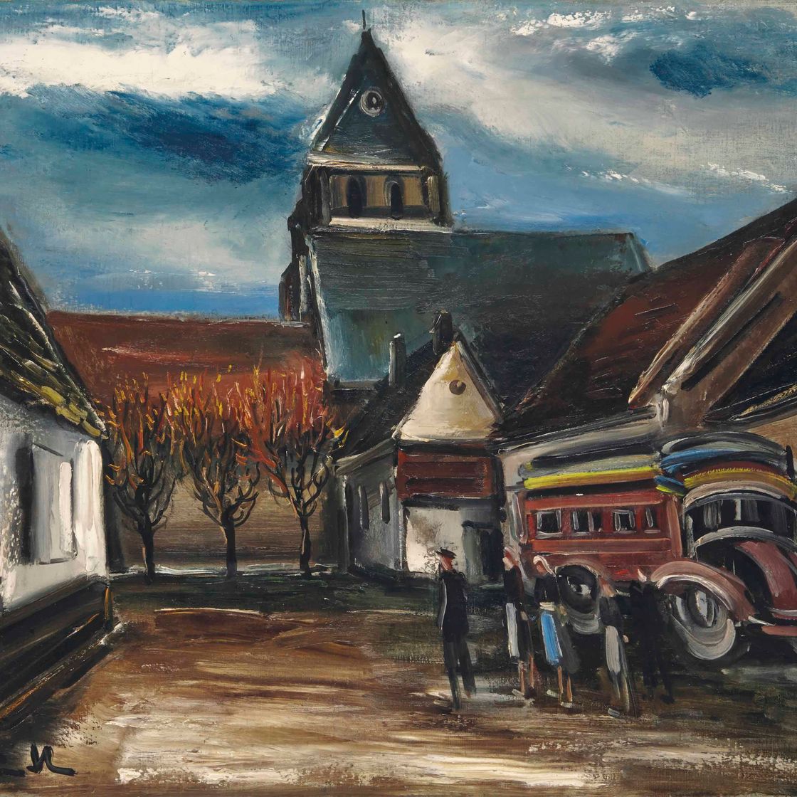 Maurice de Vlaminck — Деревенская площадь для автобусов