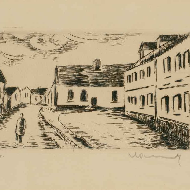 Maurice de Vlaminck — Вид на Гранд-рю, дополнительные "Лики домов" (Вальтерскирхен, 124)