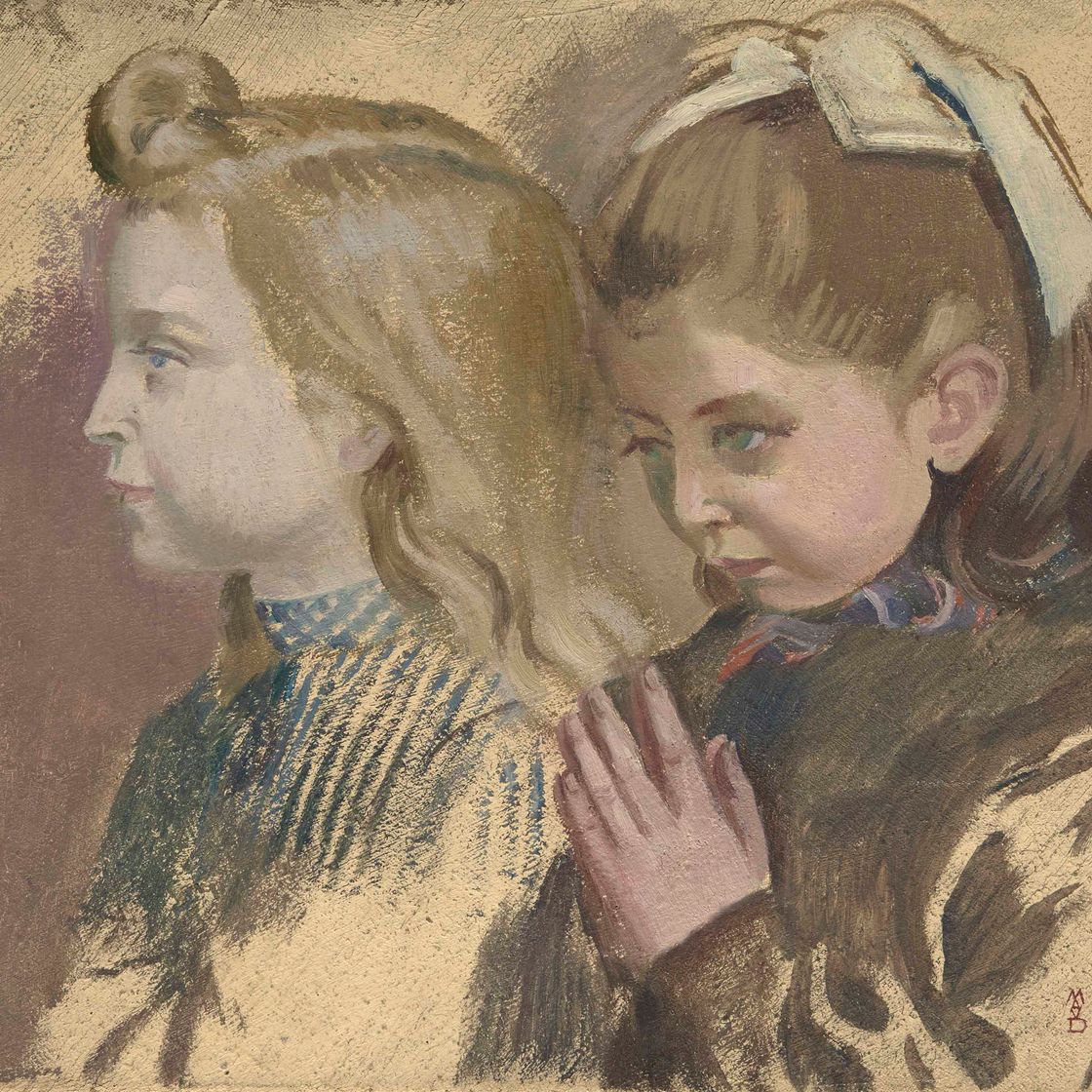 Maurice Denis — Портреты двух филеток, этюд для "Собора Парижской Богоматери"