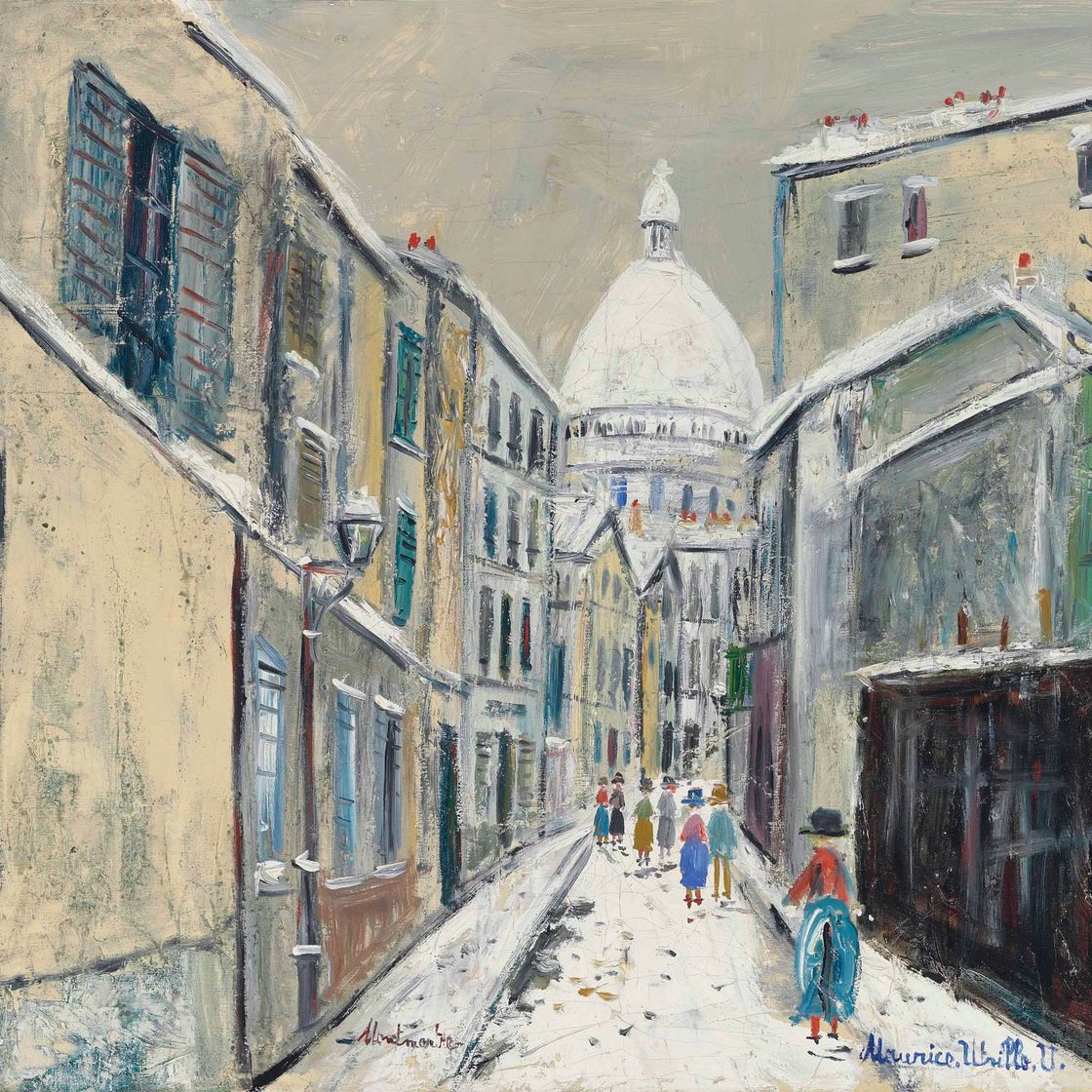 Maurice Utrillo — Улица Сен-Рустик на Монмартре, юго-запад