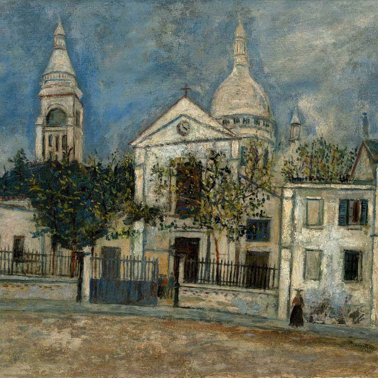 Maurice Utrillo — Церковь Сен-Пьер и Сакре-Кер на Монмартре