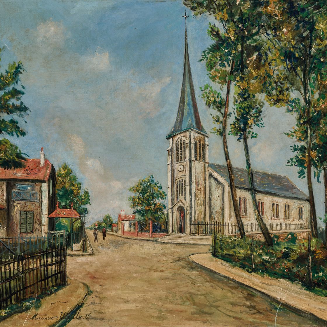 Maurice Utrillo — Вокзал Компьень, Церковь Сен-Жозеф-о-Буа, изображение 1