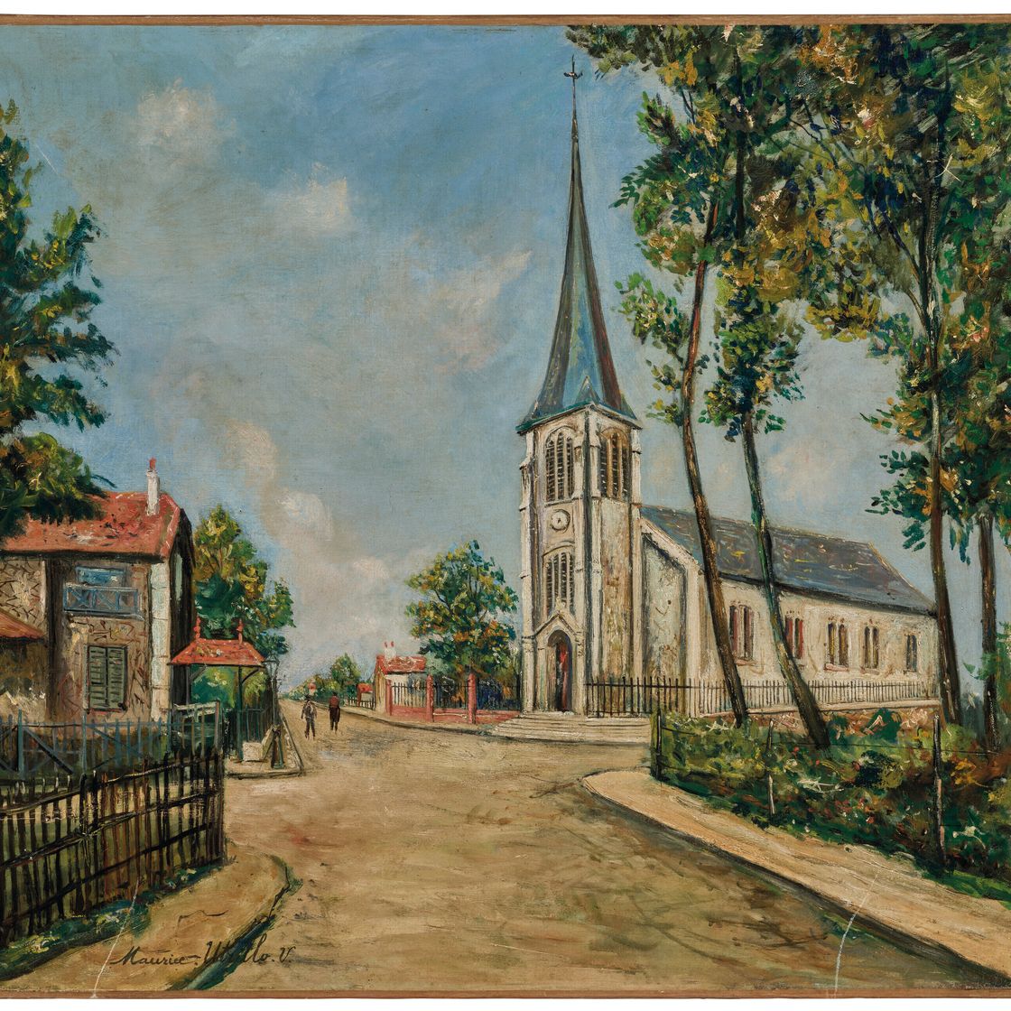 Maurice Utrillo — Вокзал Компьень, Церковь Сен-Жозеф-о-Буа, изображение 2