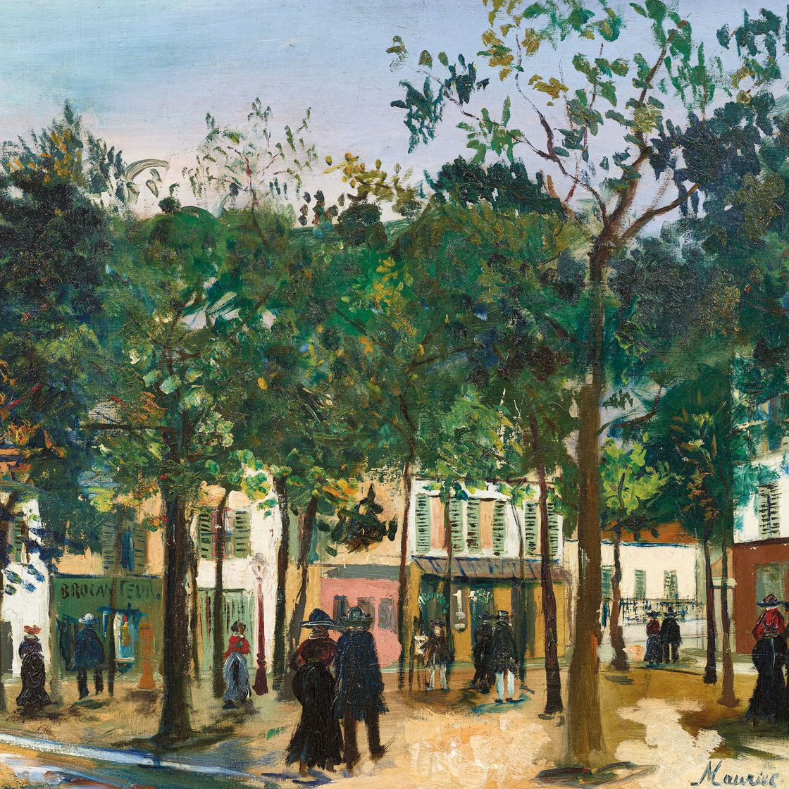 Maurice Utrillo — Площадь Тертр на Монмартре, изображение 1