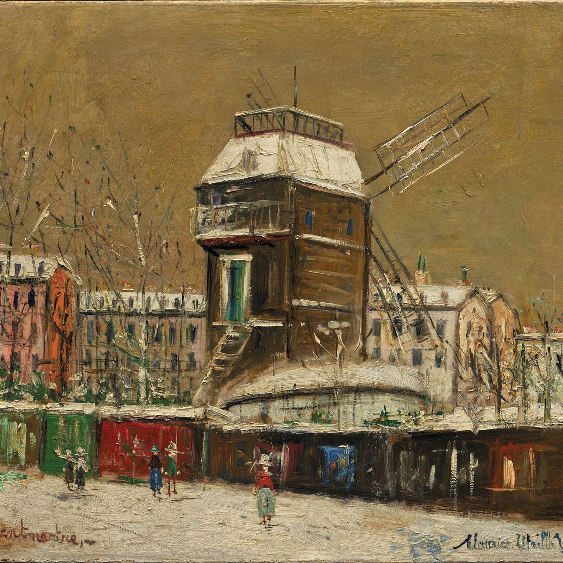 Maurice Utrillo — Мулен-де-ла-Галетт в окрестностях Монмартра, изображение 1