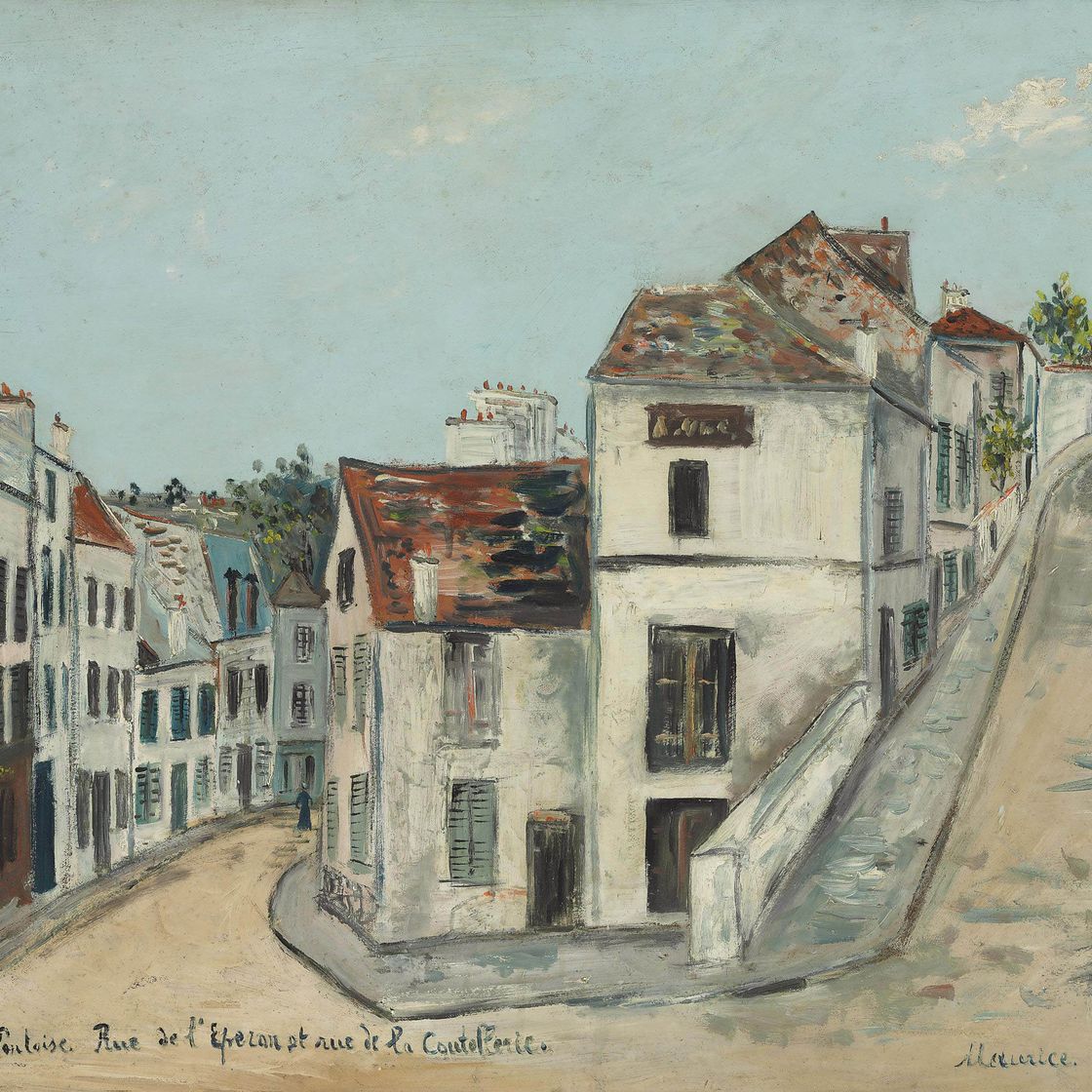 Maurice Utrillo — Улица Эперон и улица Кутюрье в Понтуазе (Валь-д'Уаз)