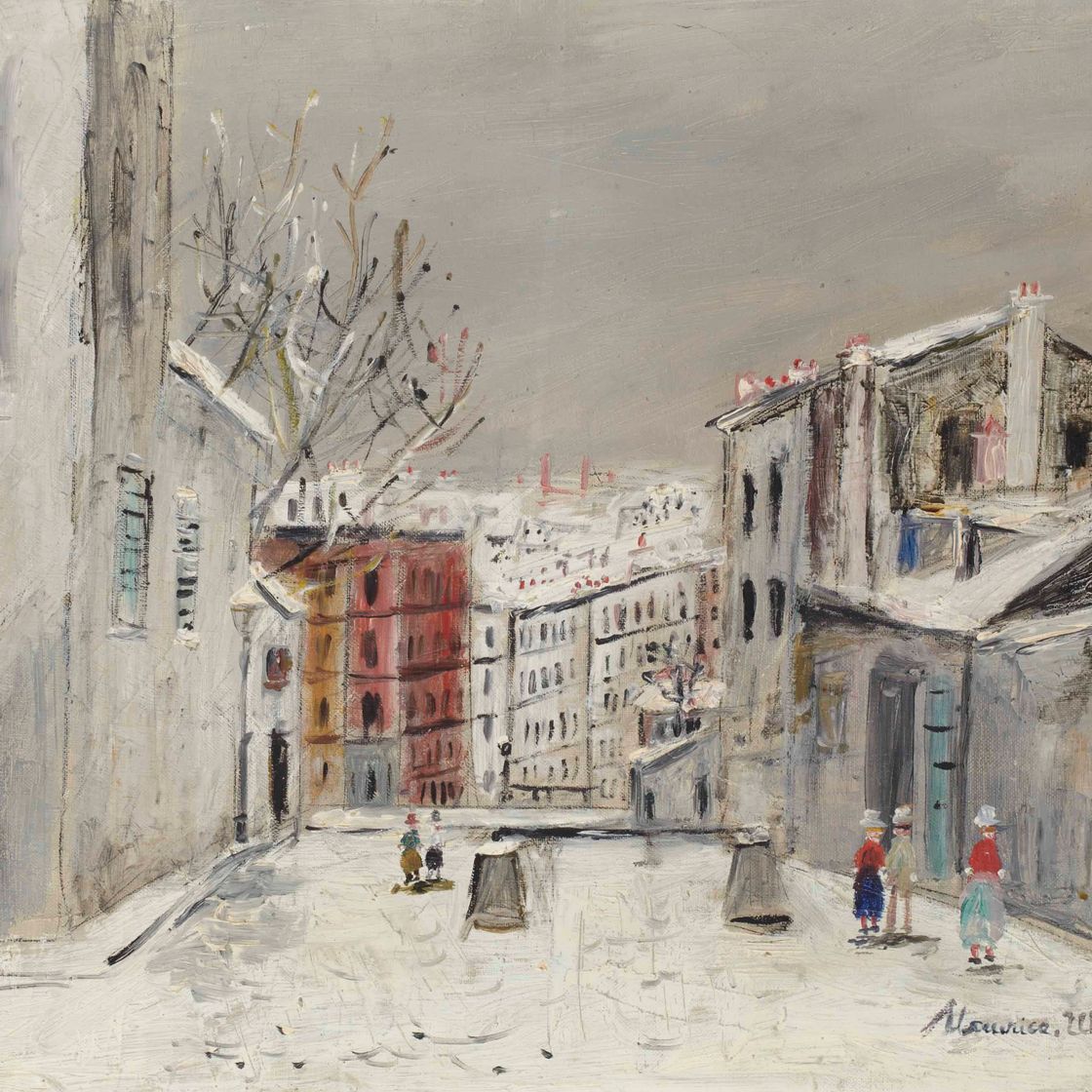 Maurice Utrillo — Дом Мими Пинсон, улица Мон-Сени-су-ла-неж, Монмартр