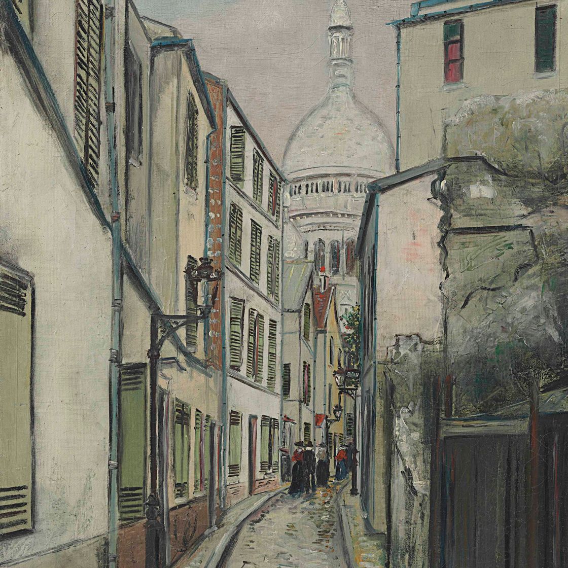 Maurice Utrillo — Улица Сен-Рустик на Монмартре