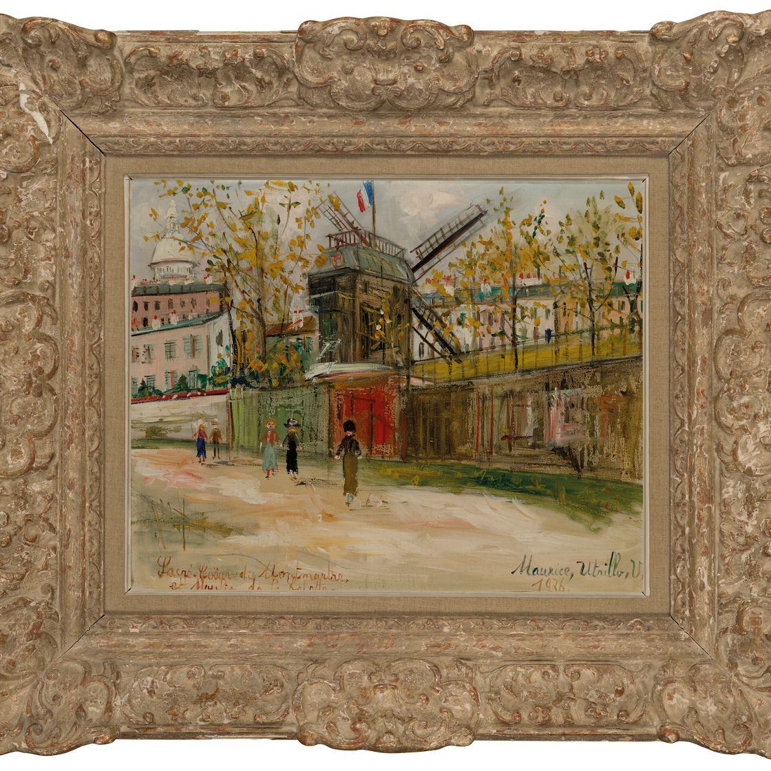 Maurice Utrillo — Мулен-де-ла-Галетт и Сакре-Кер на Монмартре, изображение 4