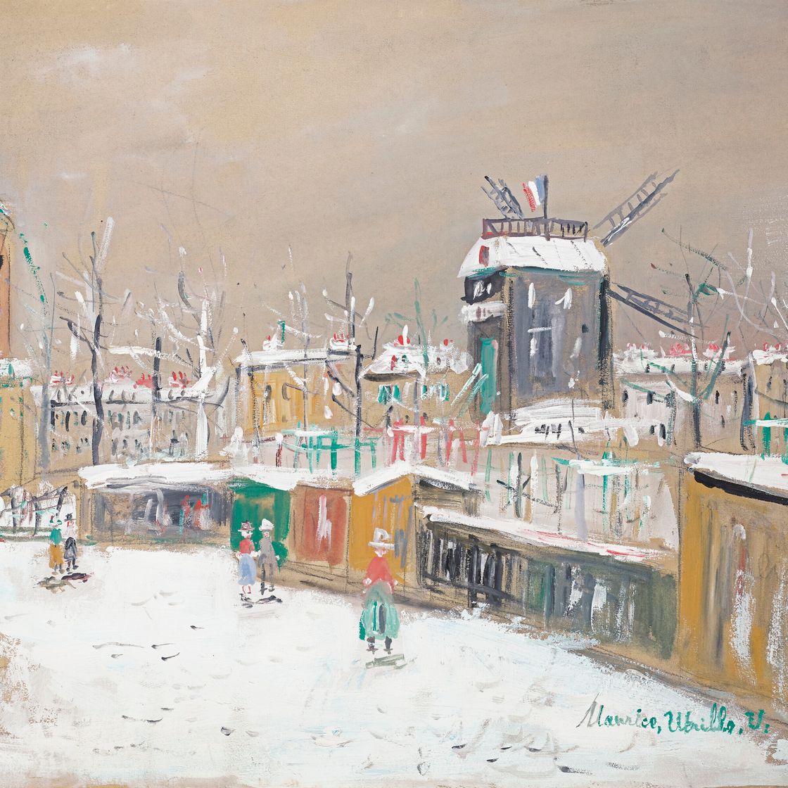 Maurice Utrillo — Мулен-де-ла-Галетт у самой границы, изображение 1