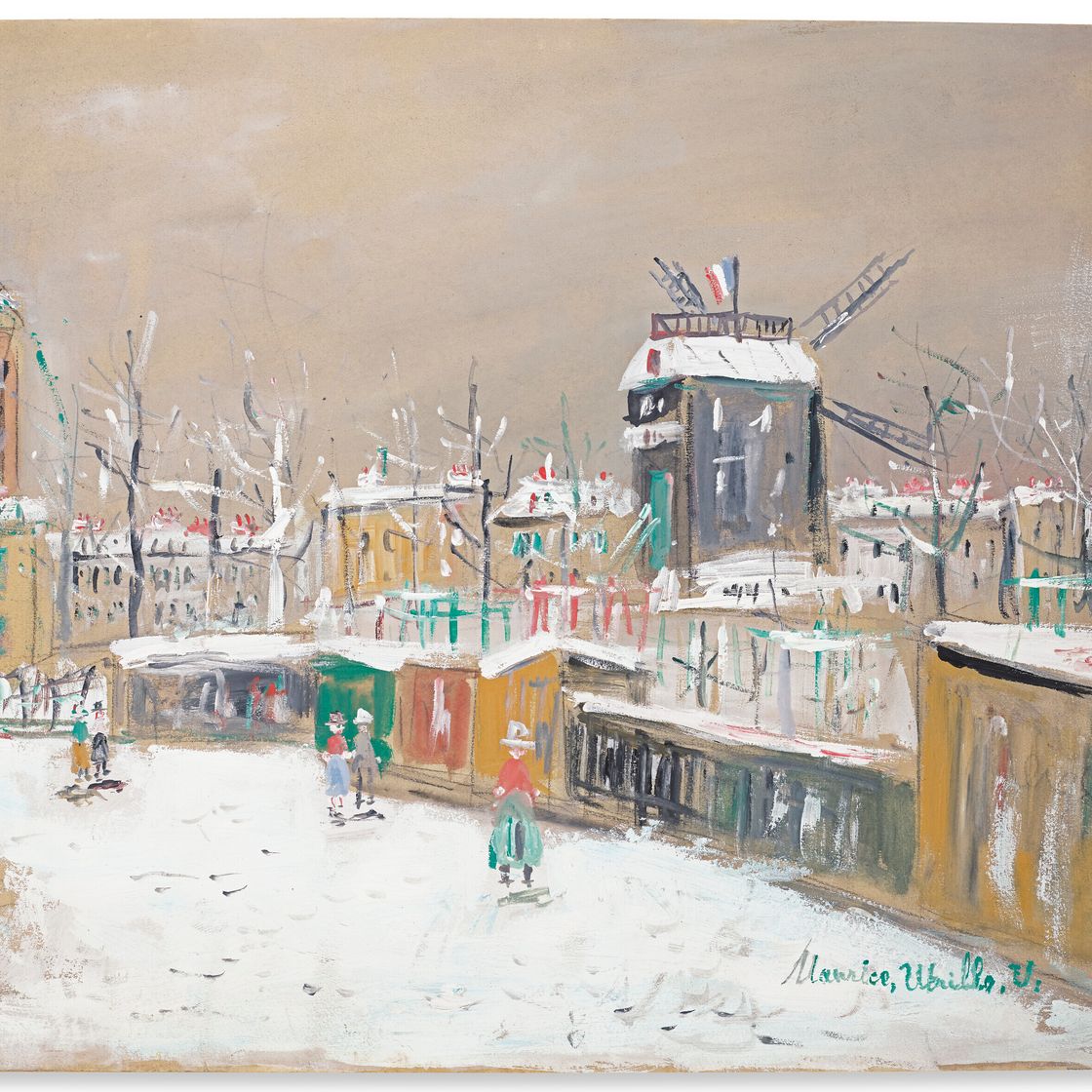 Maurice Utrillo — Мулен-де-ла-Галетт у самой границы, изображение 3