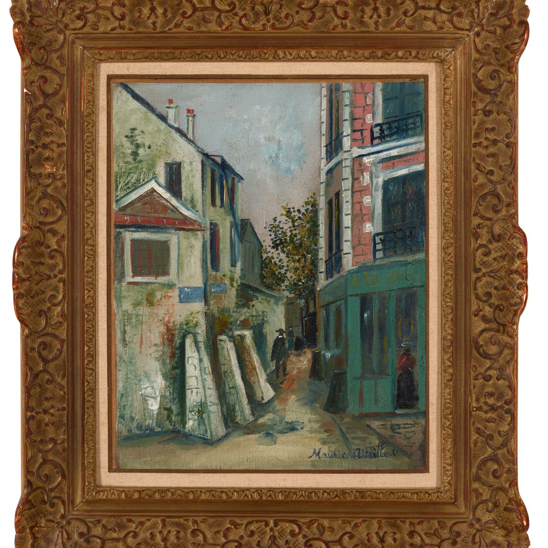 Maurice Utrillo — Красавица Габриэль и улица Сен-Венсан на Монмартре, изображение 2