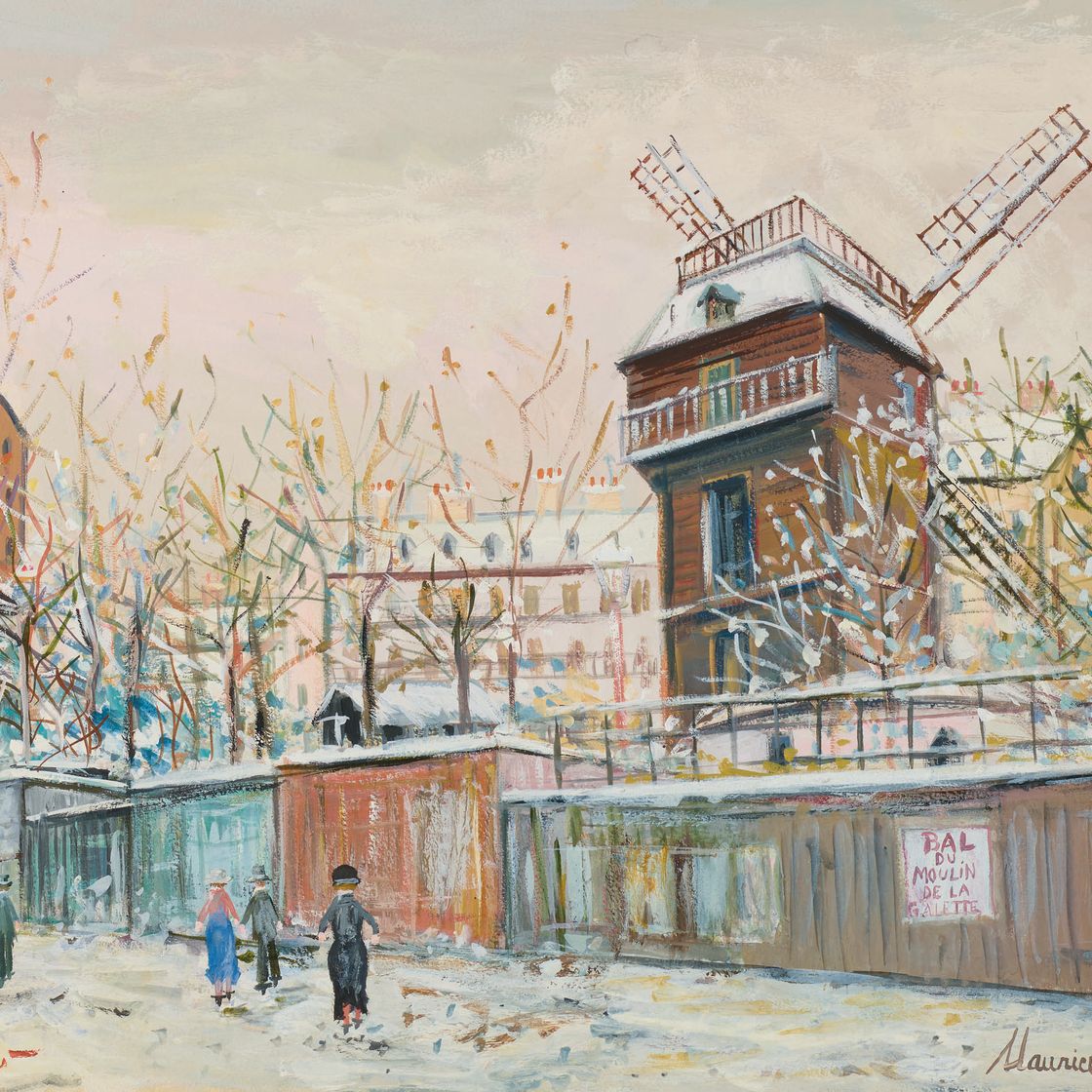 Maurice Utrillo — Мулен-де-ла-Галетт у самой границы, изображение 1