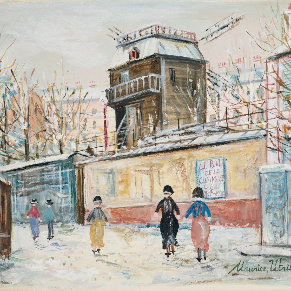 Maurice Utrillo — Мулен-де-ла-Галетт у самой границы, изображение 1