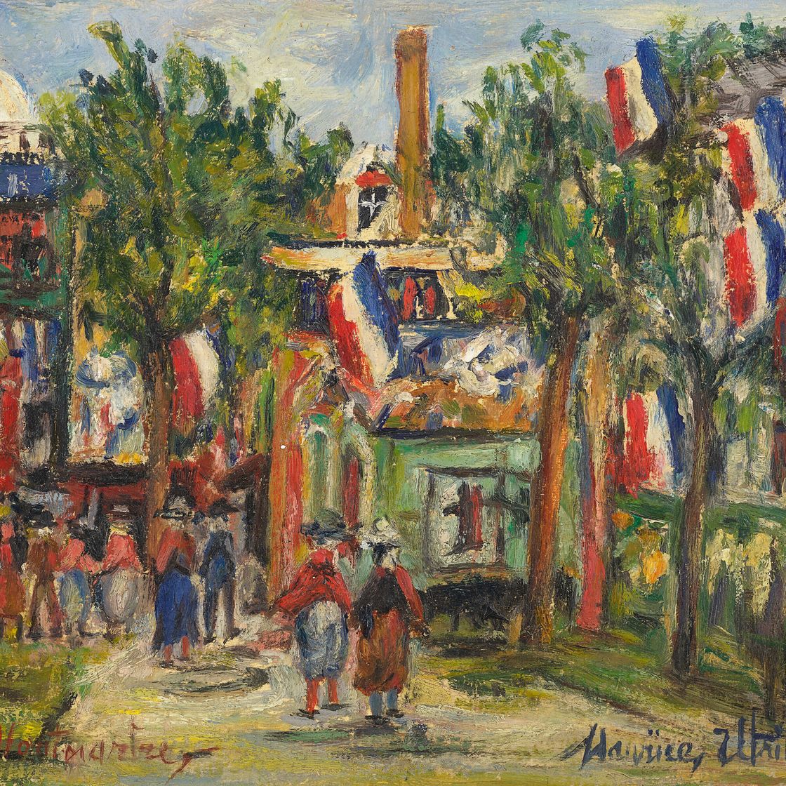 Maurice Utrillo — 14 июля на Монмартре и, изображение 1