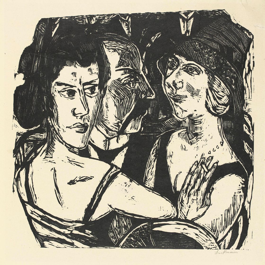 Max Beckmann — Групповой портрет, бар "Эдем" (H. 277 II в. до н.э.)