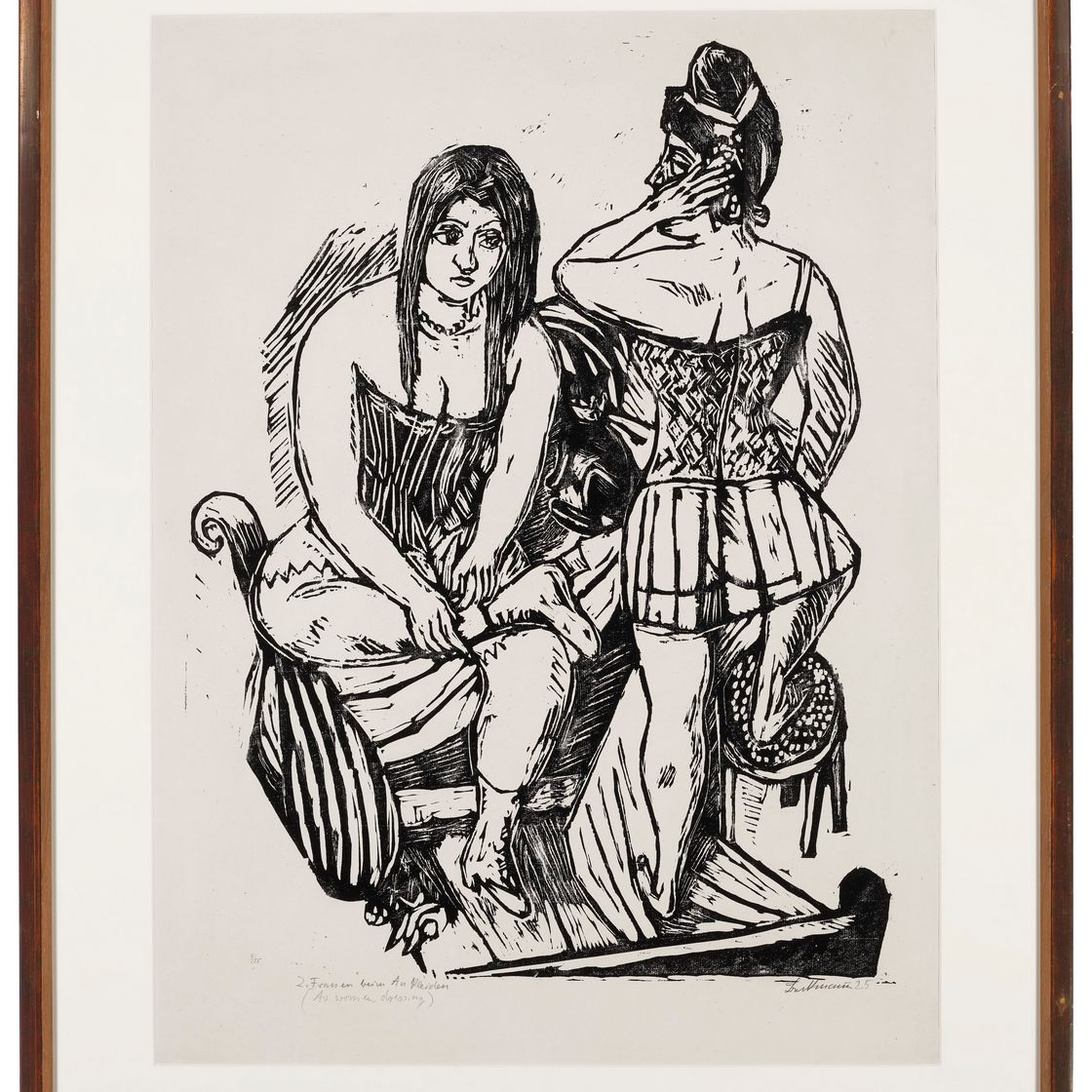 Max Beckmann — Перед туалетом (Одеваются две женщины), изображение 2