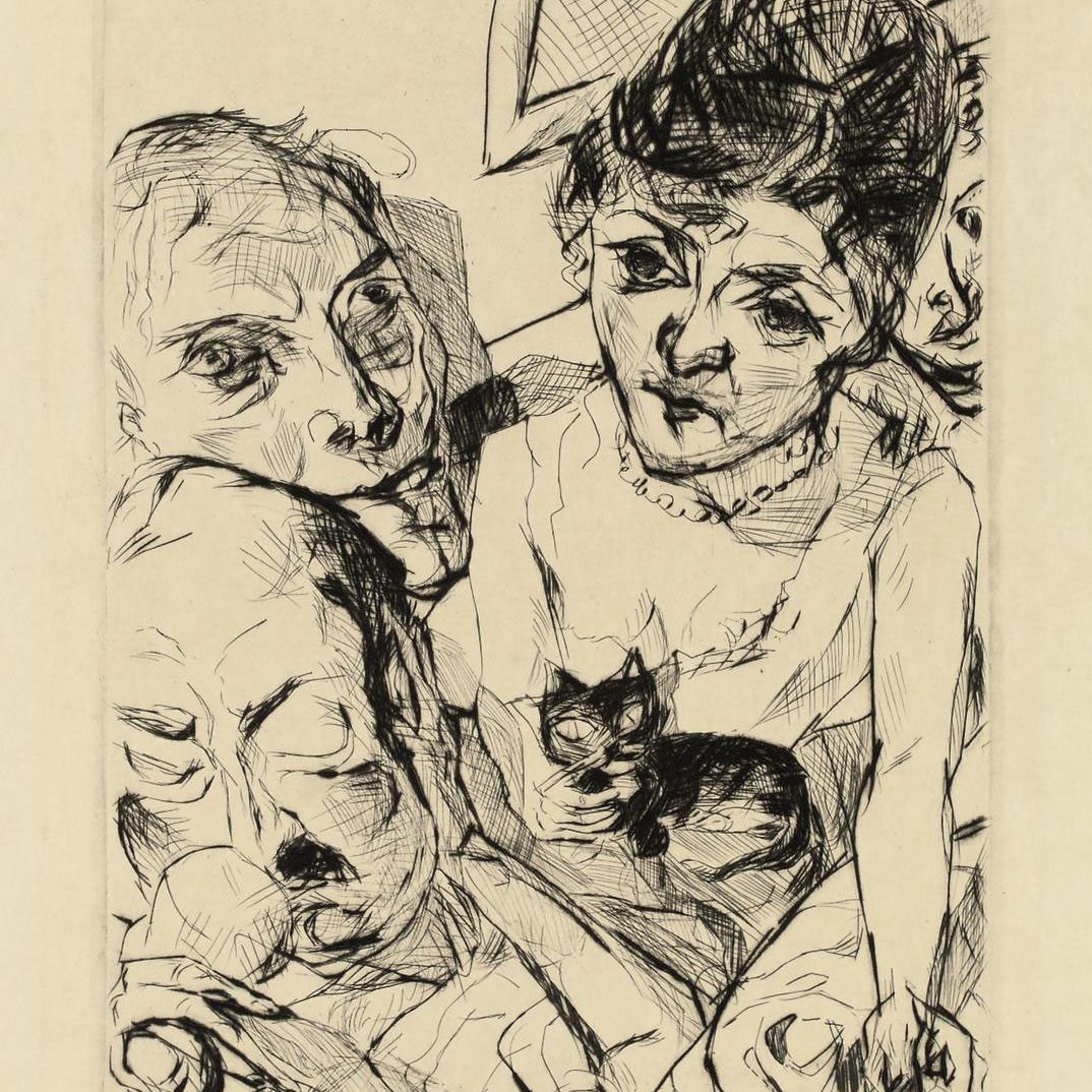 Max Beckmann — Вечерний автопортрет с Баттенбергами, автор: Гесихтер (H. 90 II.до н.э.)